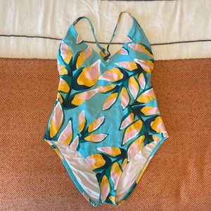 V-neck Kona Sol One Piece Bathing Suit